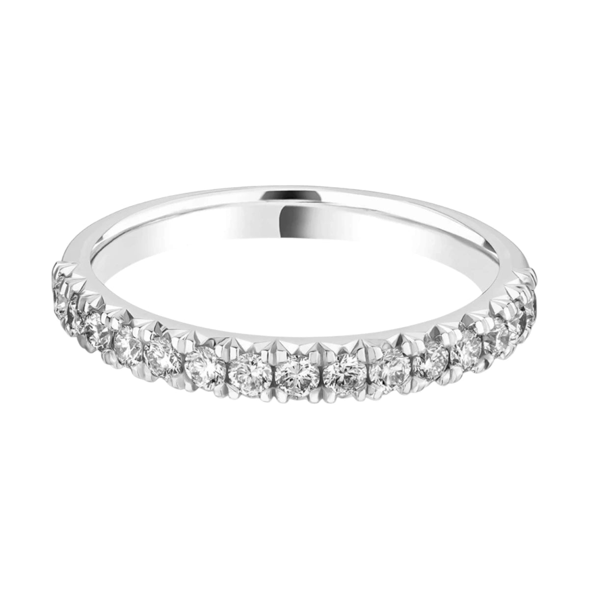 #metal_18k white gold#width + quanitity x carat weight_2.6 MM + 15 x 0.03 ct